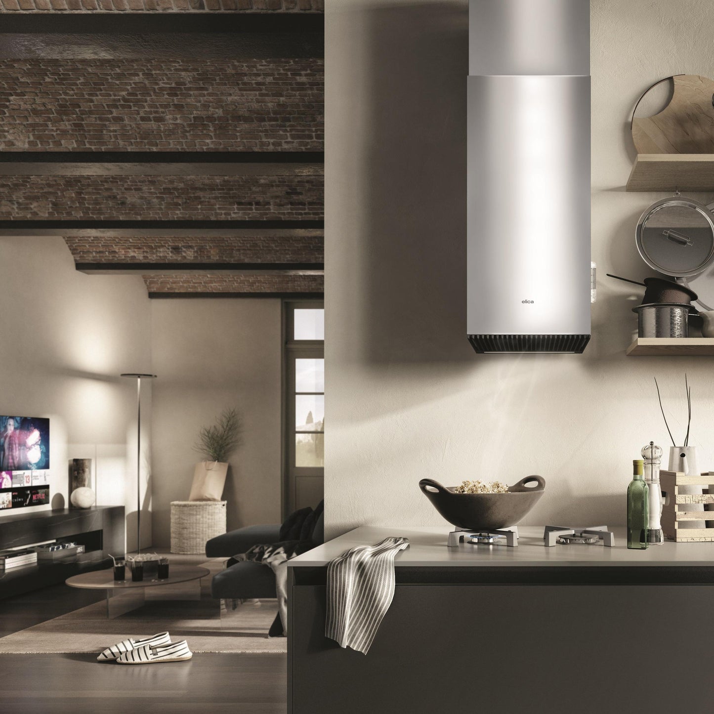 ELICA HAIKU Wall Mount Range Hood 13" wide - 600CFM in Stainless Steel - EHK613SS