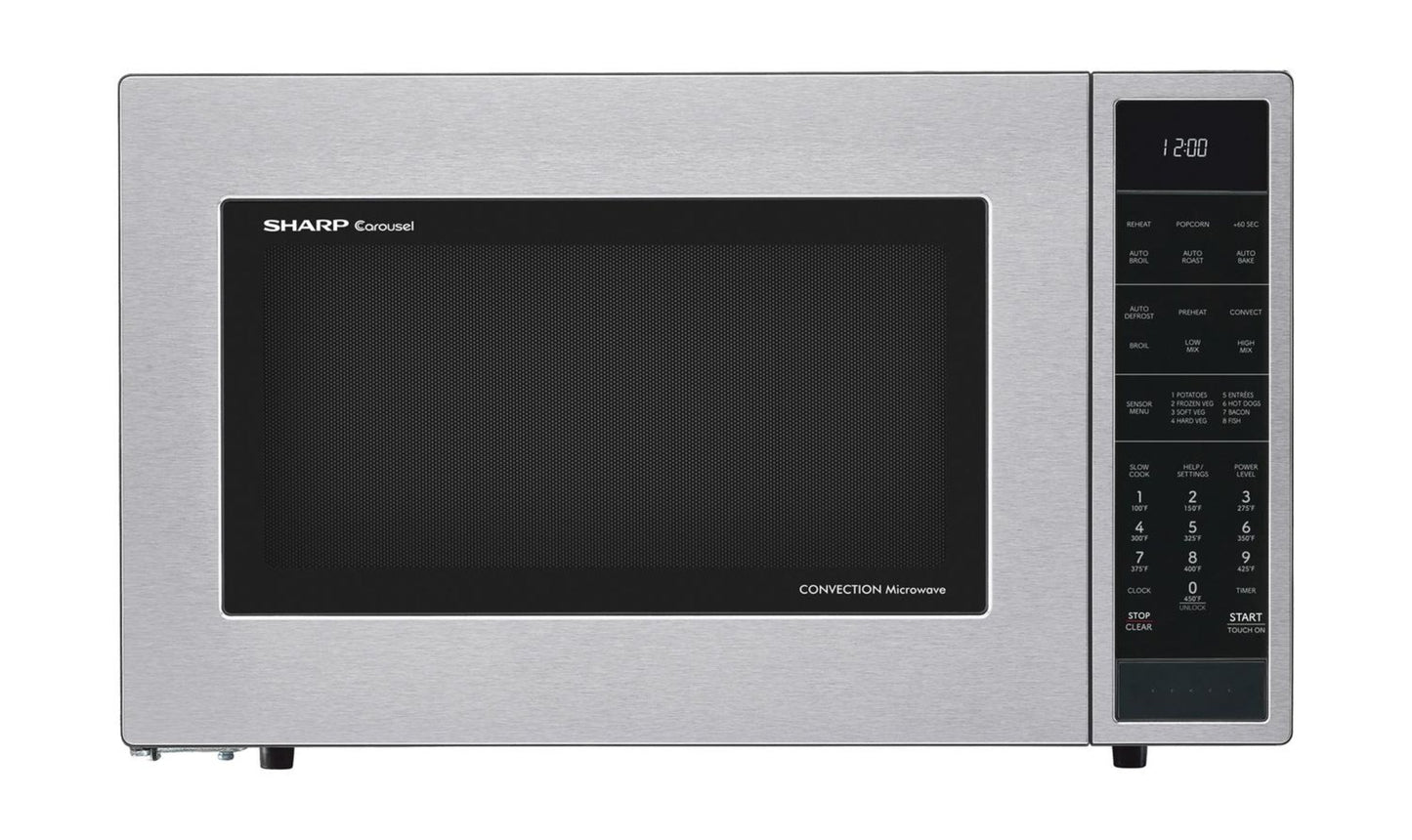 SHARP Sharp 1.5 cu. ft. 900W in Stainless Steel Convection Countertop Microwave Oven - SMC1585KS