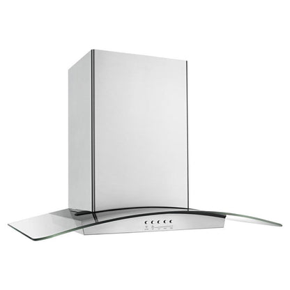 WHIRLPOOL 30" Modern Glass Wall Mount Range Hood in Stainless Steel - WVW75UC0DS