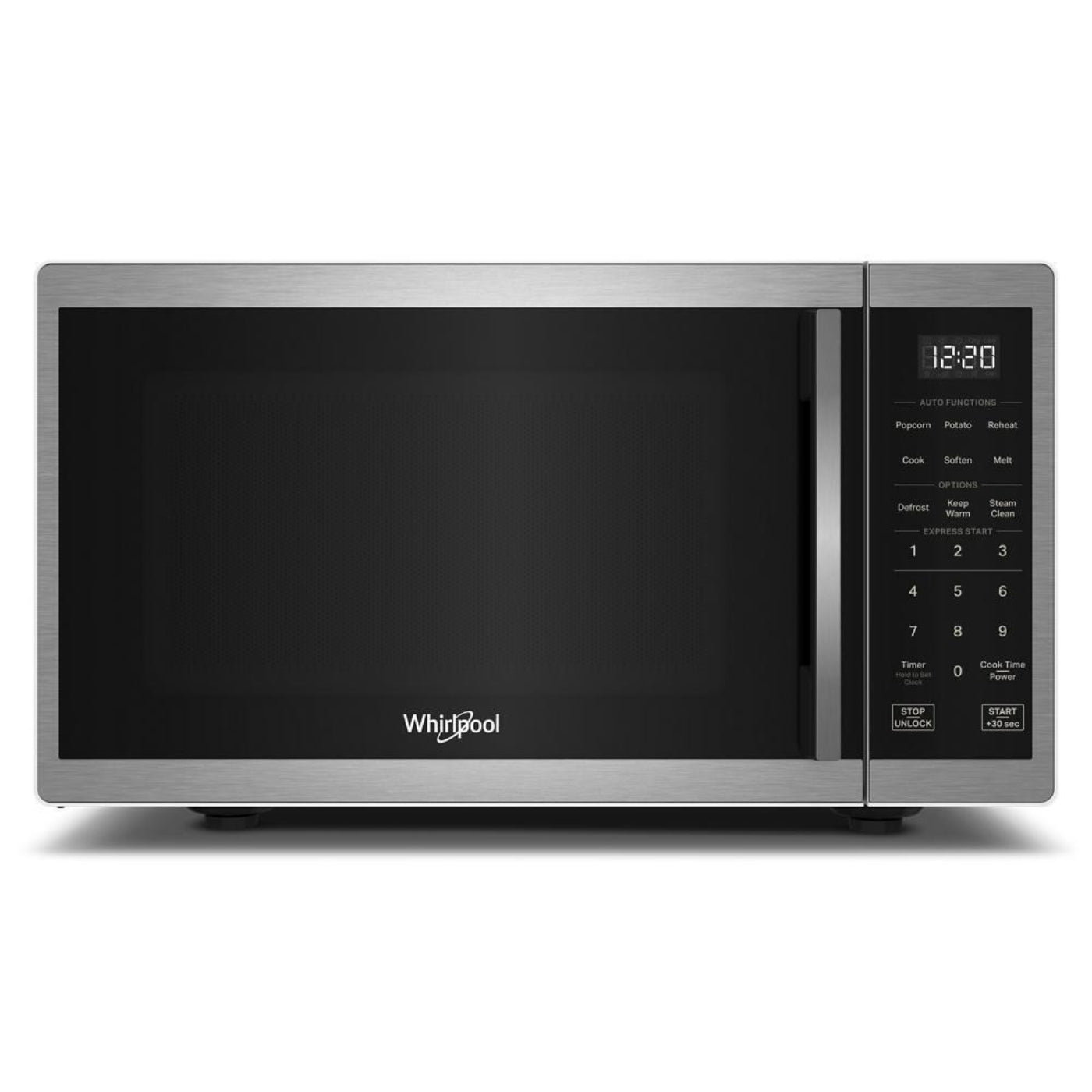 WHIRLPOOL 0.9 cu. ft. in Stainless Steel Countertop Microwave With Steam Clean - 900 watt in Stainless Steel - WMCS3019RS