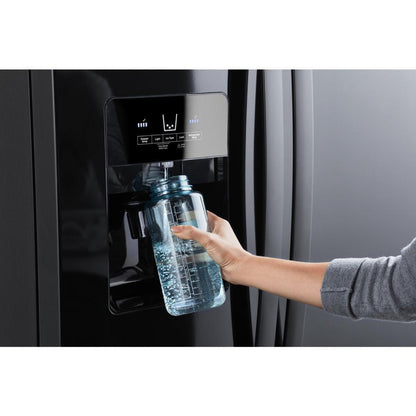 WHIRLPOOL 33-inch Wide Side-by-Side Refrigerator - 21 cu. ft. Black - WRS321SDHB