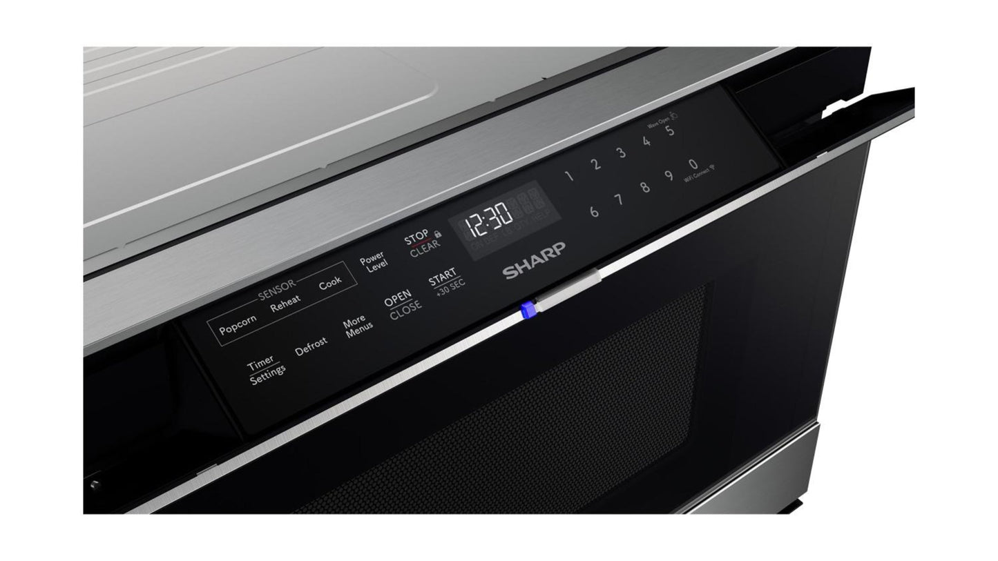 Asko SHARP 24 in. 1.2 cu. ft. 950W Sharp in Stainless Steel Smart Easy Wave Open Microwave Drawer Oven - SMD2489ES