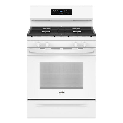 WHIRLPOOL 30-inch Self Clean Gas Range with No Preheat Mode White - WFGS3530RW