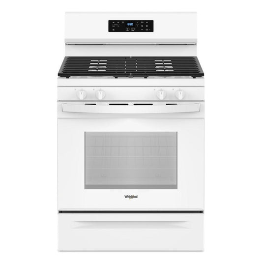 WHIRLPOOL 30-inch Self Clean Gas Range with No Preheat Mode White - WFGS3530RW