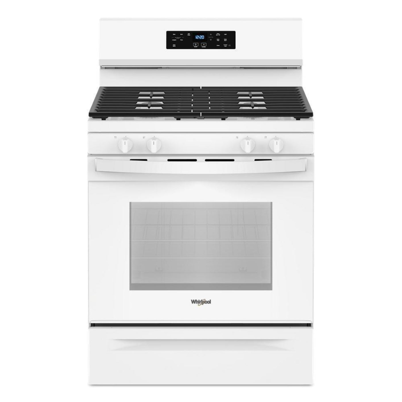 WHIRLPOOL 30-inch Self Clean Gas Range with No Preheat Mode White - WFGS3530RW