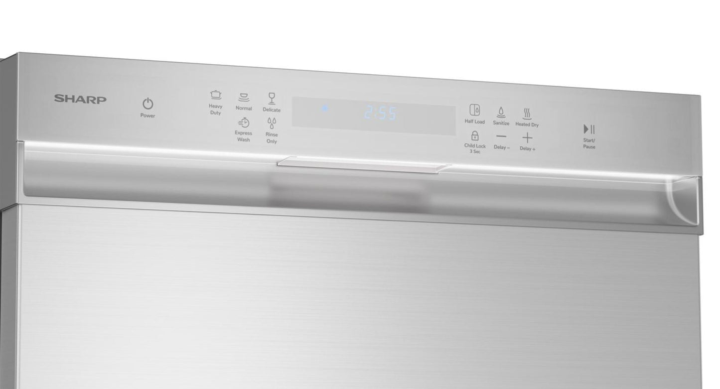 SHARP Sharp 24 in. in Stainless Steel Hybrid 52dB Dishwasher - SDW6504MS