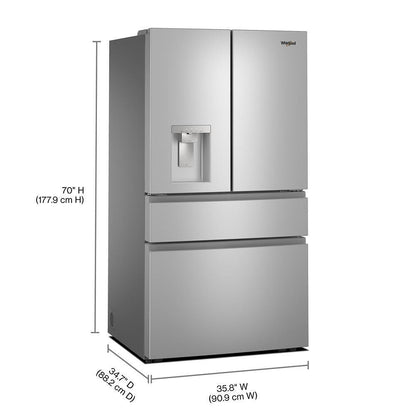 WHIRLPOOL WRMF3736SZ Whirlpool® 29 Cu. Ft. Family-Sized Capacity French Door Refrigerator with Flexible Temperature Drawer Stainless