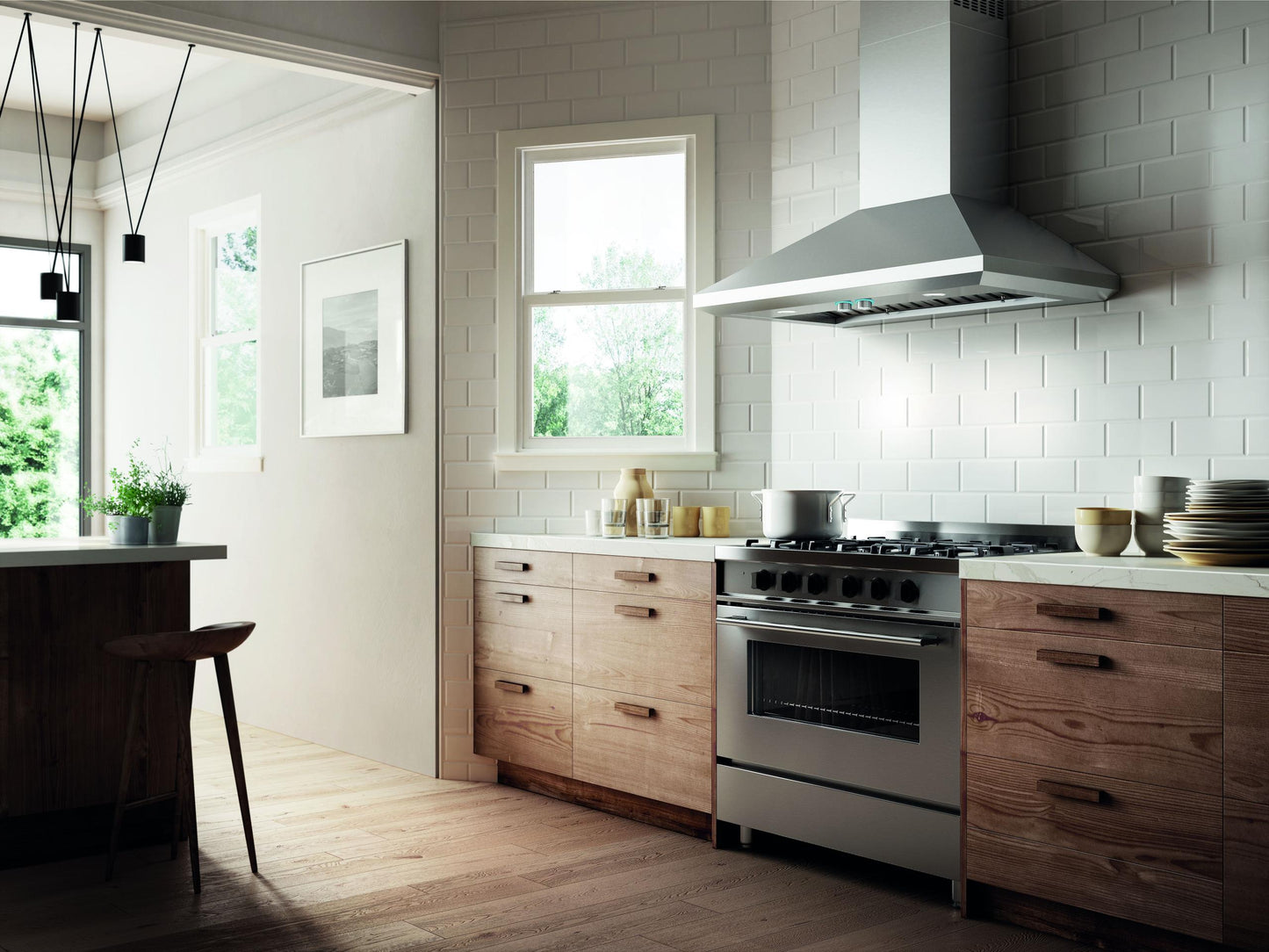 ELICA ELN136S2 LEONE Wall Mount Range Hood 36" wide - 1200CFM in Stainless Steel - ELN136S2