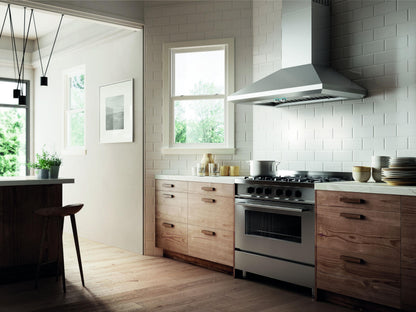 ELICA ELN630S2 LEONE Wall Mount Range Hood 30" wide - 600CFM in Stainless Steel - ELN630S2