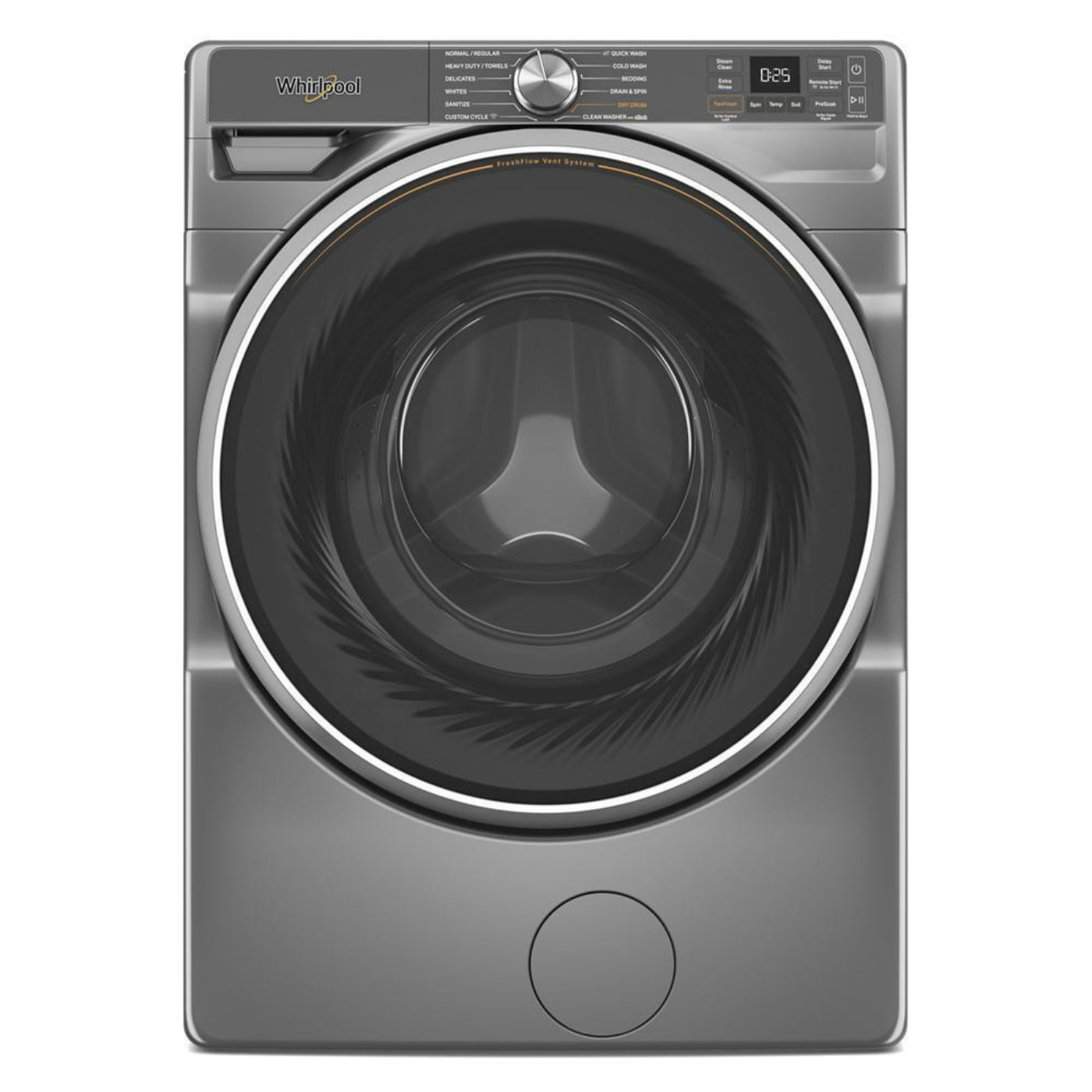 WHIRLPOOL 5.0 cu. ft. Smart Front Load ENERGY STAR Washer with the FreshFlow Vent System Silver - WFW6720RR