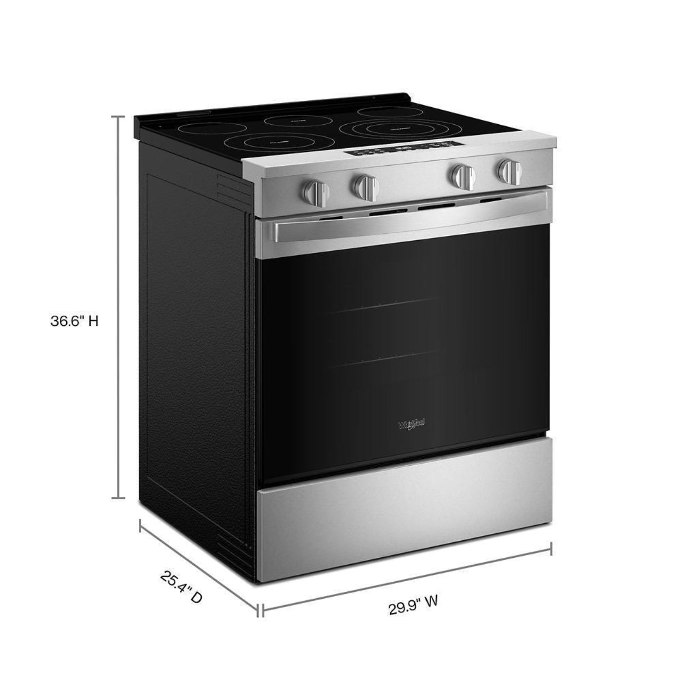 WHIRLPOOL 30-inch Electric Smart Range with Air Cooking Technology Stainless - WSES5030SZ