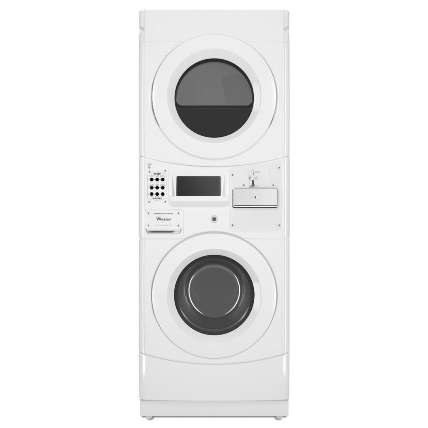 WHIRLPOOL Commercial Gas Stack Washer/Dryer, Coin Equipped White - CGT9000GQ