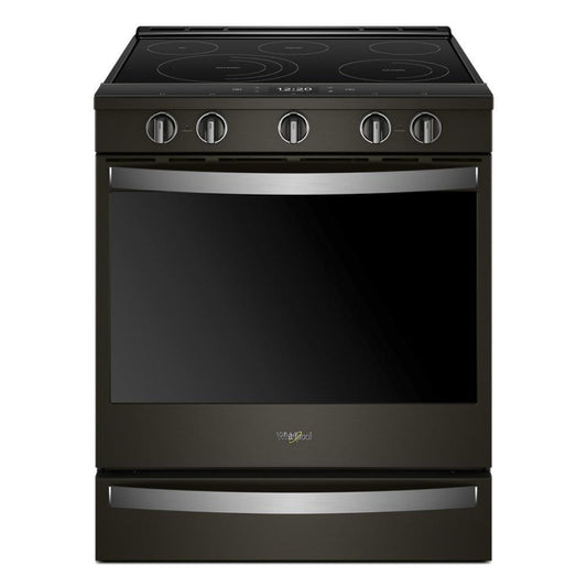 WHIRLPOOL 6.4 cu. ft. Smart Slide-in Electric Range with Air Fry, when Connected Black in Stainless Steel - WEE750H0HV