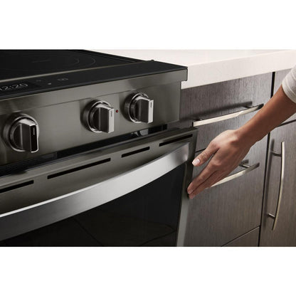 WHIRLPOOL 6.4 cu. ft. Smart Slide-in Electric Range with Air Fry, when Connected Black in Stainless Steel - WEE750H0HV
