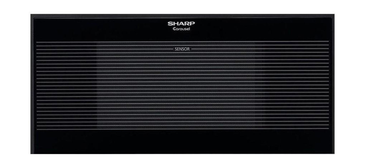 SHARP 1.5 cu. ft. 1100W Black Sharp Over-the-Counter Carousel Microwave Oven - R1210TY