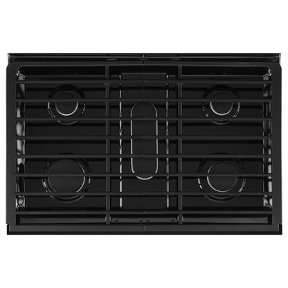 WHIRLPOOL 6.0 Cu. Ft. Gas Double Oven Range with EZ-2-Lift™ Hinged Grates Black - WGG745S0FE