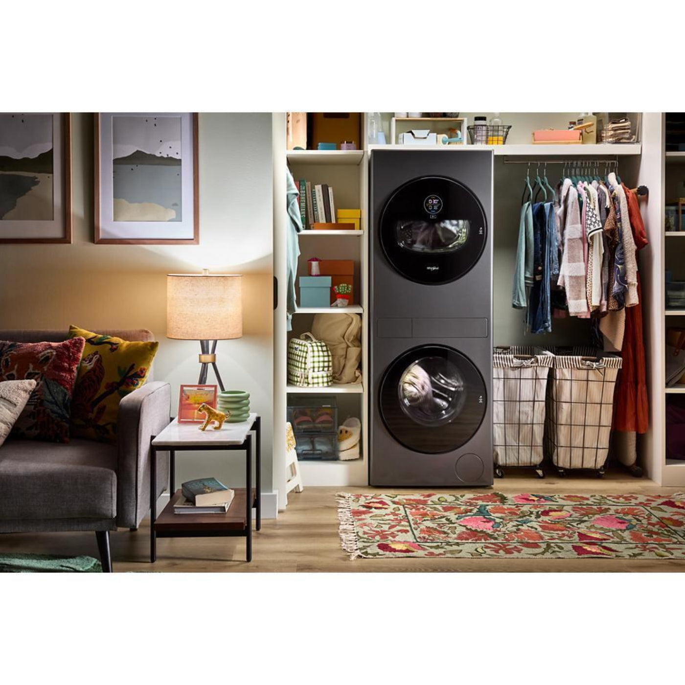 WHIRLPOOL WFH5424SJ Compact ENERGY STAR® Ventless Heat Pump Laundry Tower with 2.7-cu ft Washer and Electric 4.3-cu ft Dryer Stainless