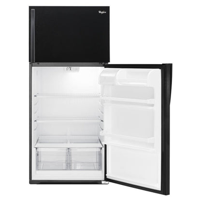 WHIRLPOOL 28-inch Wide Top Freezer Refrigerator - 14 Cu. Ft. Black - WRT104TFDB
