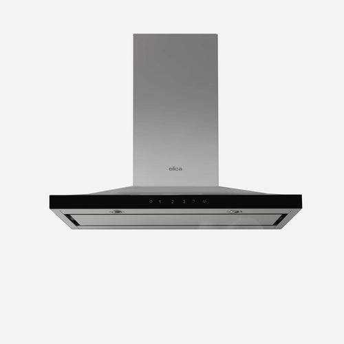 ELICA LUGANO Wall Mount Range Hood 36" wide - 600CFM in Stainless Steel On Black - ELG636S3