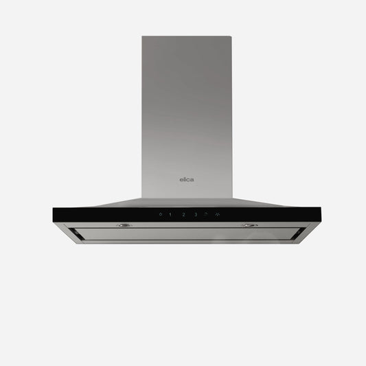 ELICA LUGANO Wall Mount Range Hood 36" wide - 600CFM in Stainless Steel On Black - ELG636S3