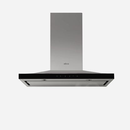 ELICA LUGANO Wall Mount Range Hood 36" wide - 600CFM in Stainless Steel On Black - ELG636S3