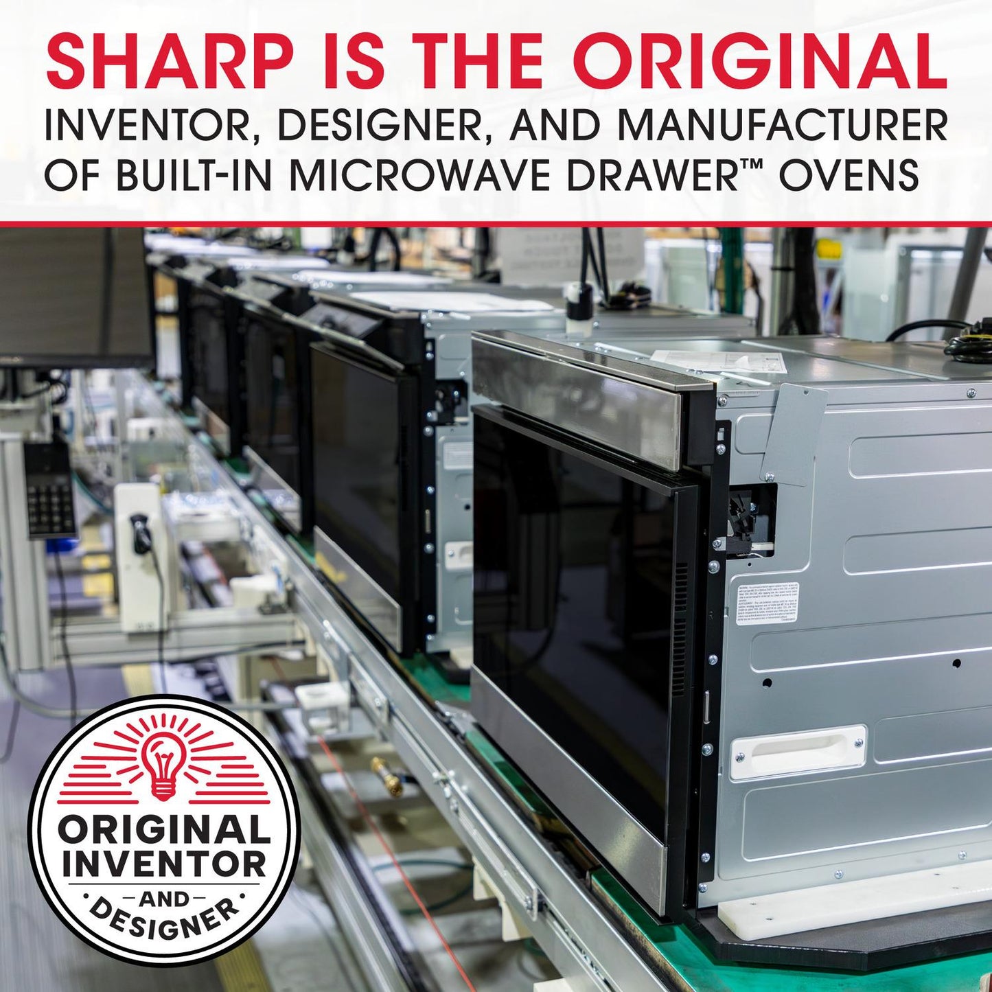 SHARP 24 in. 1.2 cu. ft. 950W Sharp Black in Stainless Steel Microwave Drawer Oven - SMD2470AH