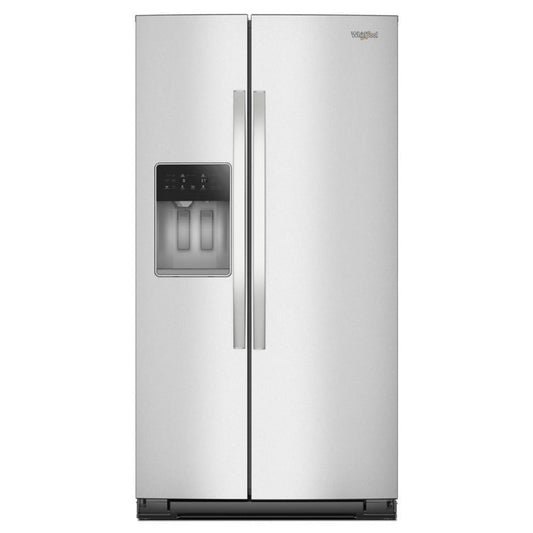 WHIRLPOOL 36-inch Standard Depth Side-by-Side Refrigerator with Prep & Store Bins in Stainless Steel - WRSF6536RZ