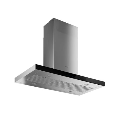 ELICA MAGGIORE Island Range Hood 42" wide - 600CFM in Stainless Steel On Black - EMG642S1