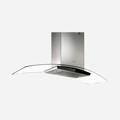 ELICA CINGOLI Island Range Hood 30" wide - 600CFM in Stainless Steel On Black - ECN636S3