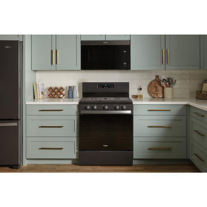 WHIRLPOOL 1.1 Cu. Ft. Flush Mount Microwave with Turntable-Free Design Black in Stainless Steel - WMMF5930PV