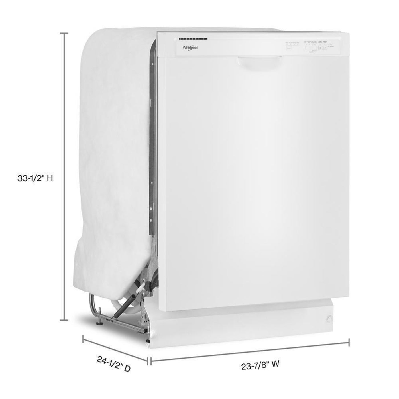 WHIRLPOOL Quiet Dishwasher with Boost Cycle White - WDF341PAPW