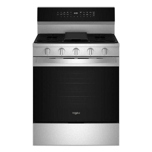 WHIRPOOL 30-Inch Smart Gas Range With Air Cooking Technology, No Preheat Air Fry, Steam/Self Clean and High Speed Preheat - WFGS7530RZ