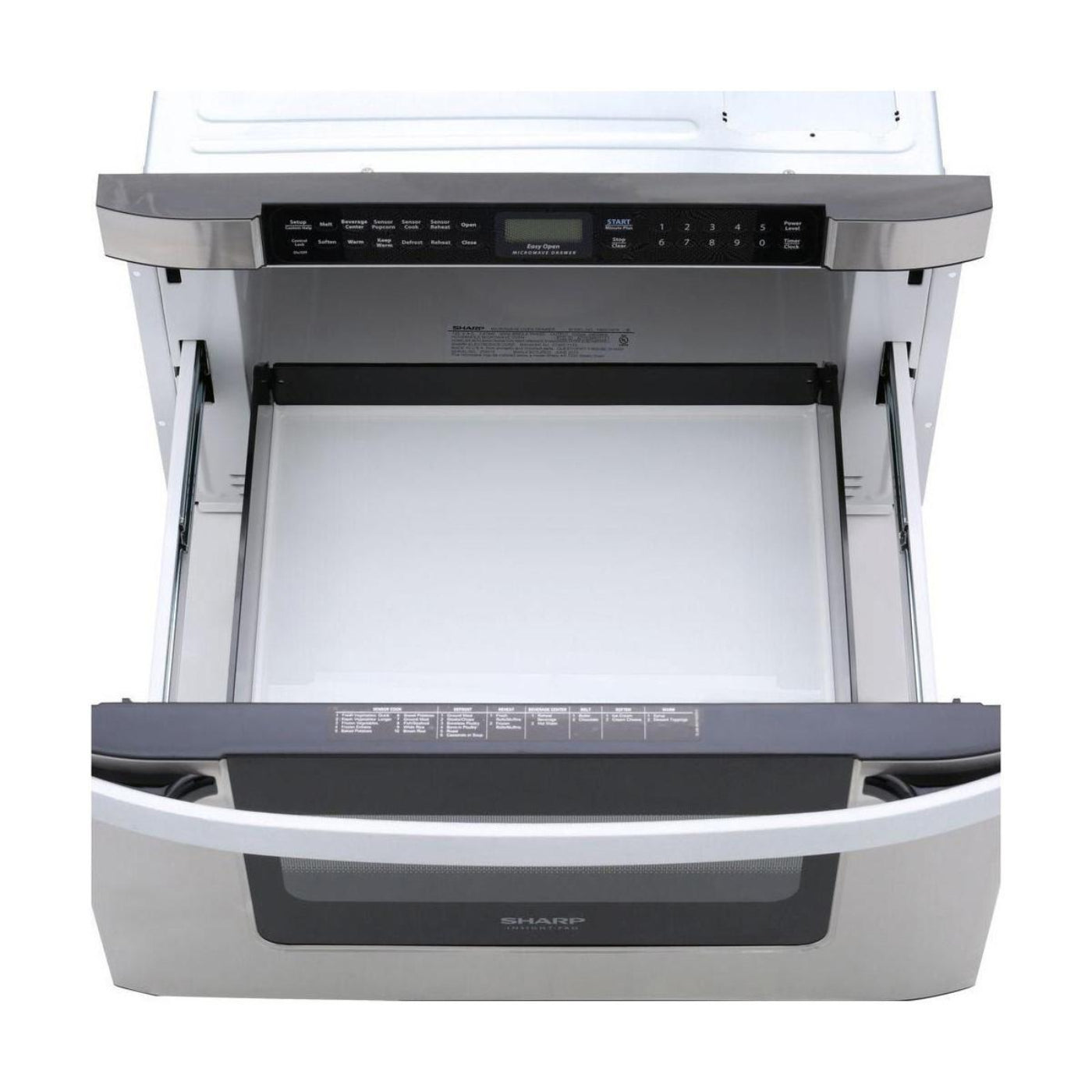 SHARP 24 in. 1.2 cu. ft. 950W Sharp Easy Open in Stainless Steel Microwave Drawer - KB6524PSY