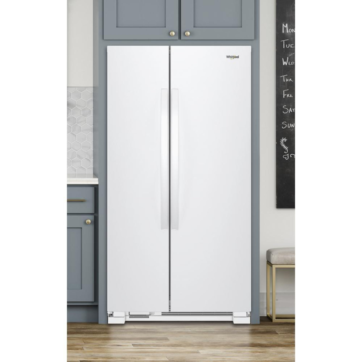 WHIRLPOOL 36-inch Wide Side-by-Side Refrigerator - 25 cu. ft. White - WRS315SNHW