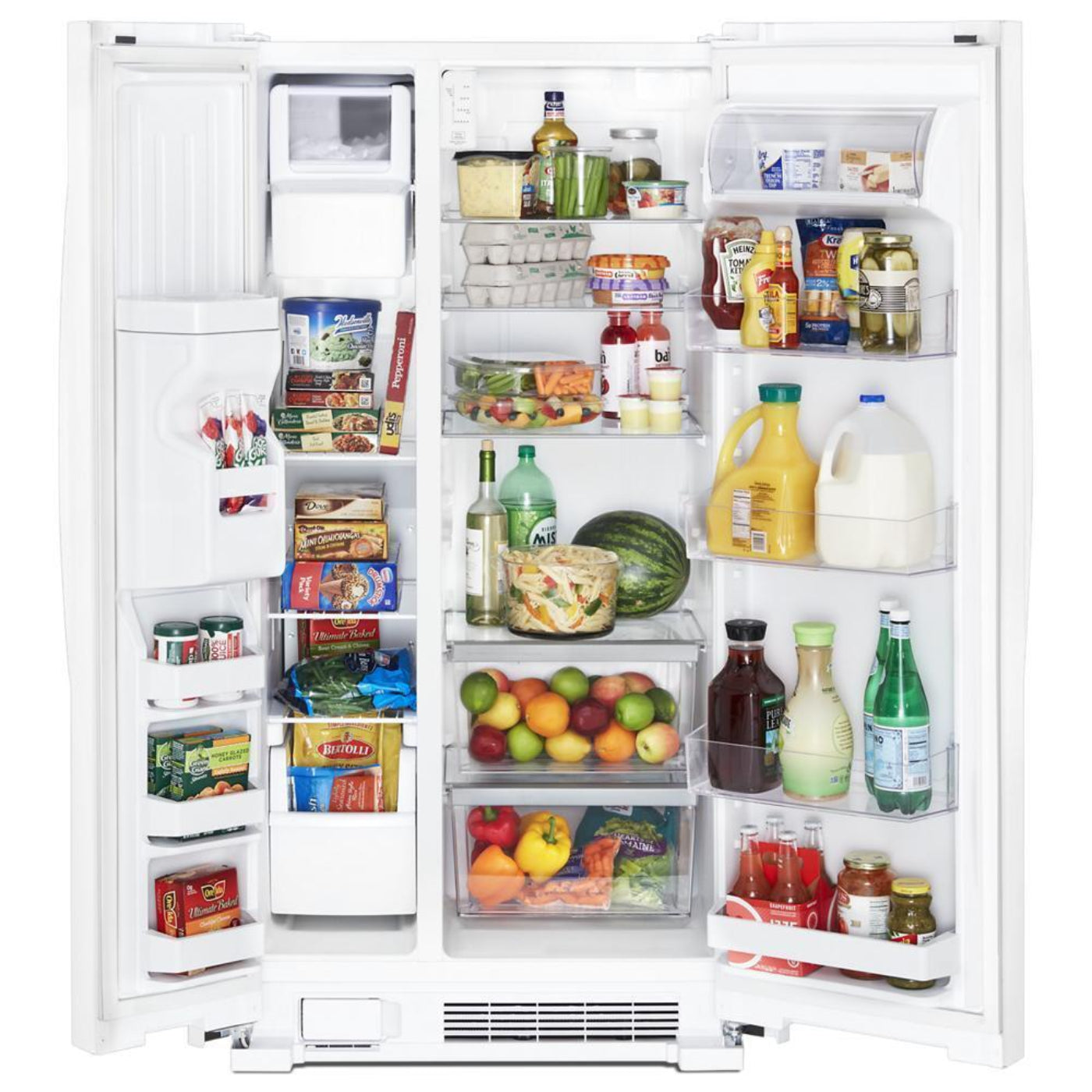 WHIRLPOOL 36-inch Wide Side-by-Side Refrigerator - 24 cu. ft. White - WRS315SDHW
