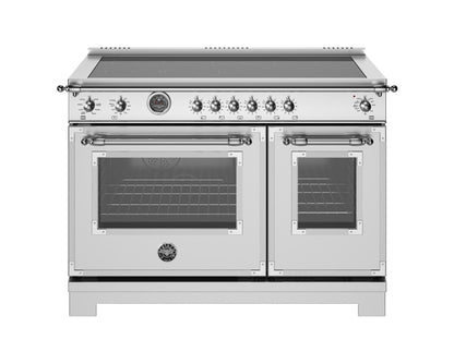 BERTAZZONI HER366BCFEPXT 36 inch Dual Fuel Range, 6 Brass Burner and Cast Iron Griddle, Electric Self-Clean Oven in Stainless Steel - HER366BCFEPXT