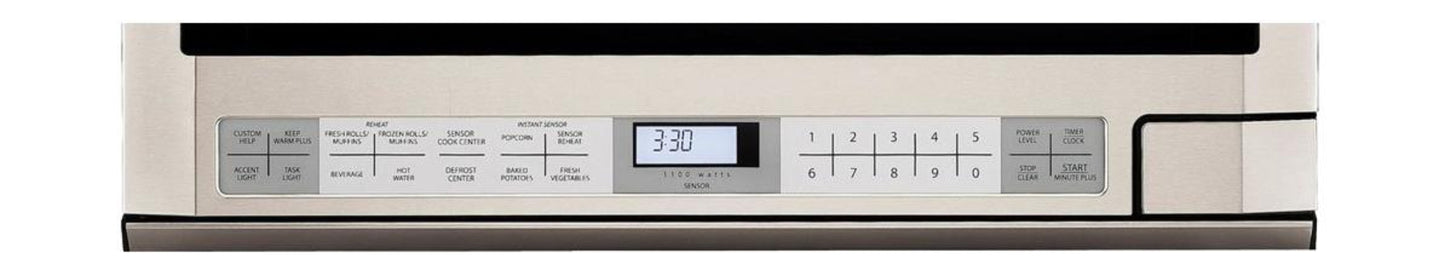 SHARP 1.5 cu. ft. 1100W in Stainless Steel Sharp Over-the-Counter Carousel Microwave Oven - R1214TY
