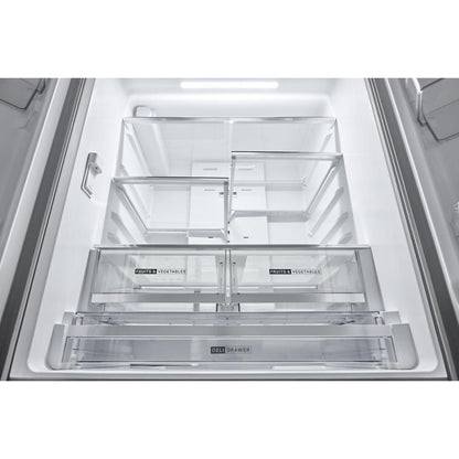 WHIRLPOOL 36-Inch French Door Refrigerator with Interior Water Dispenser - 31 cu. ft. Stainless - WRFF3336SZ