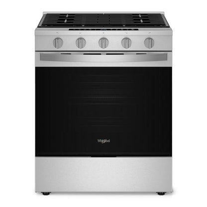 WHIRLPOOL 30-inch Smart Slide In Gas Range with Air Cooking Technology, No Preheat Air Fry, Steam/Self Clean and High Speed Preheat in Stainless Steel - WSGS7530RZ