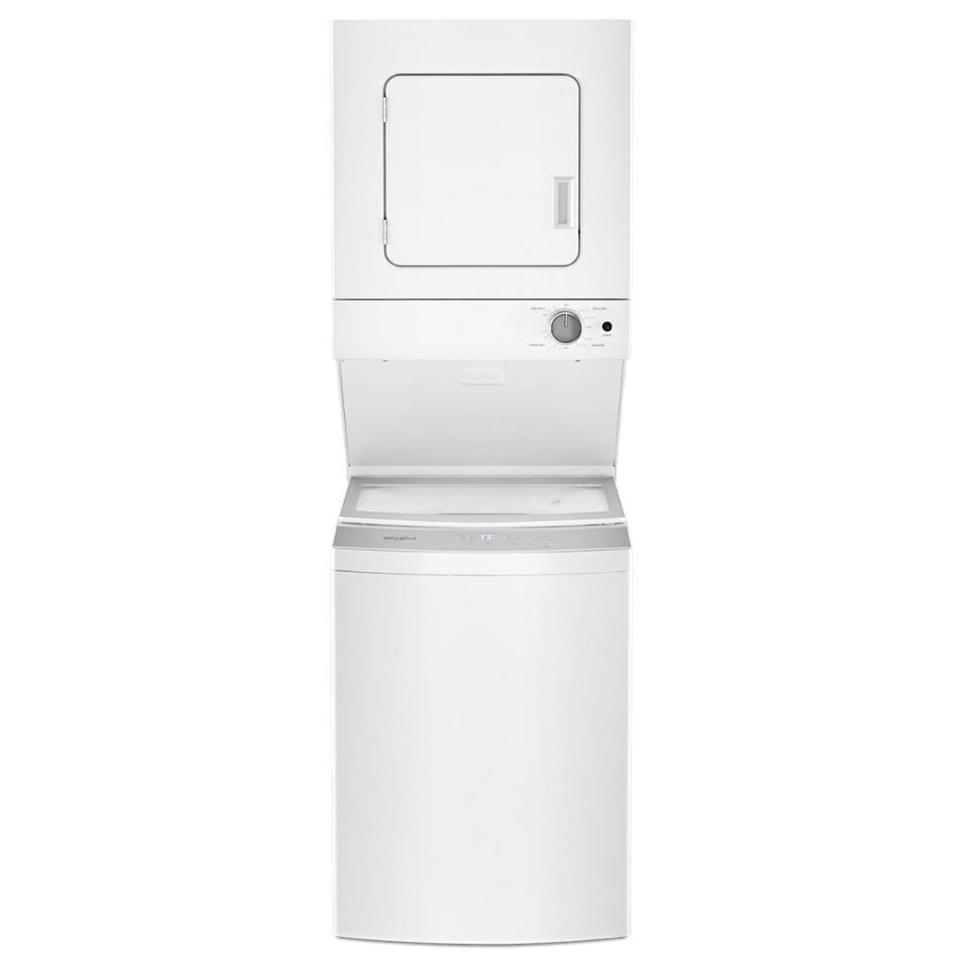 WHIRLPOOL 1.6 cu.ft Electric Stacked Laundry Center 6 Wash cycles and AutoDry White - WET4024HW