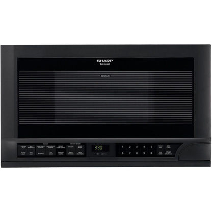 SHARP 1.5 cu. ft. 1100W Black Sharp Over-the-Counter Carousel Microwave Oven - R1210TY