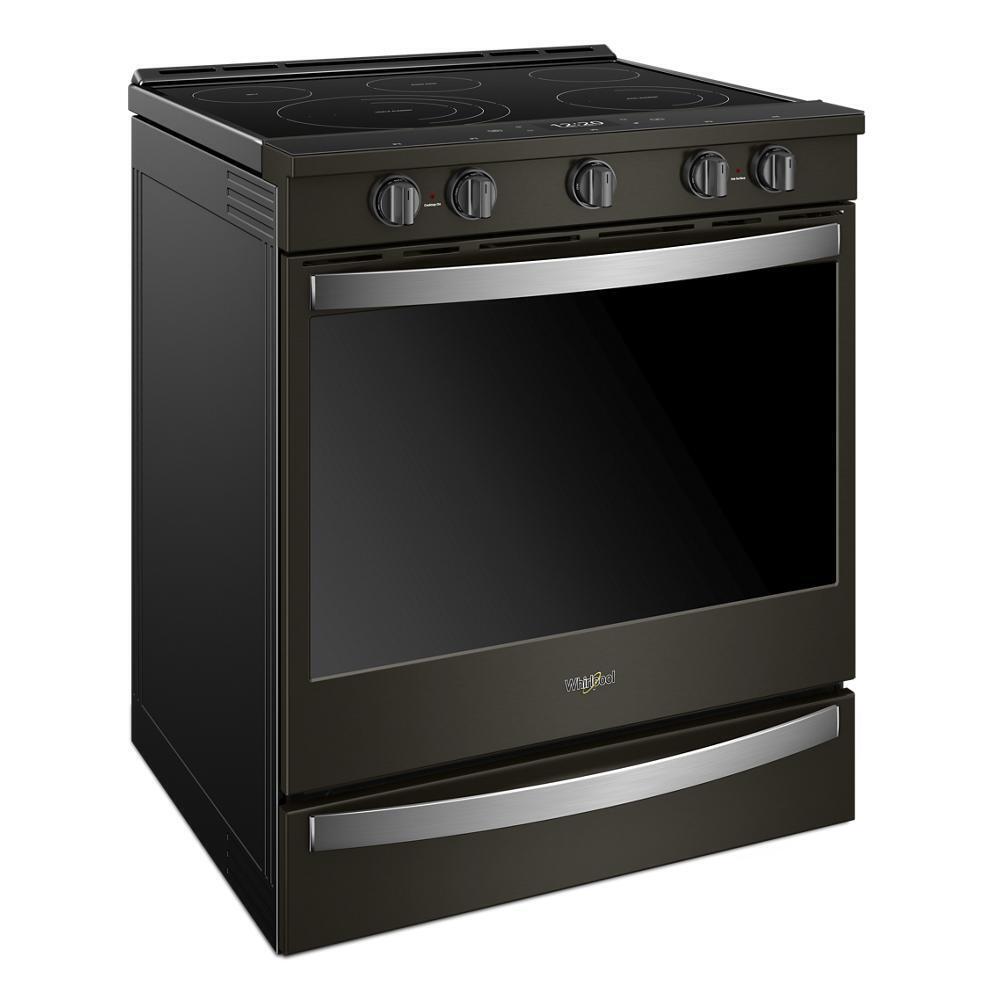 WHIRLPOOL 6.4 cu. ft. Smart Slide-in Electric Range with Air Fry, when Connected Black in Stainless Steel - WEE750H0HV