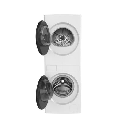 WHIRLPOOL Compact ENERGY STAR Ventless Heat Pump Laundry Tower with 2.7-cu ft Washer and Electric 4.3-cu ft Dryer White - WFH5424SW