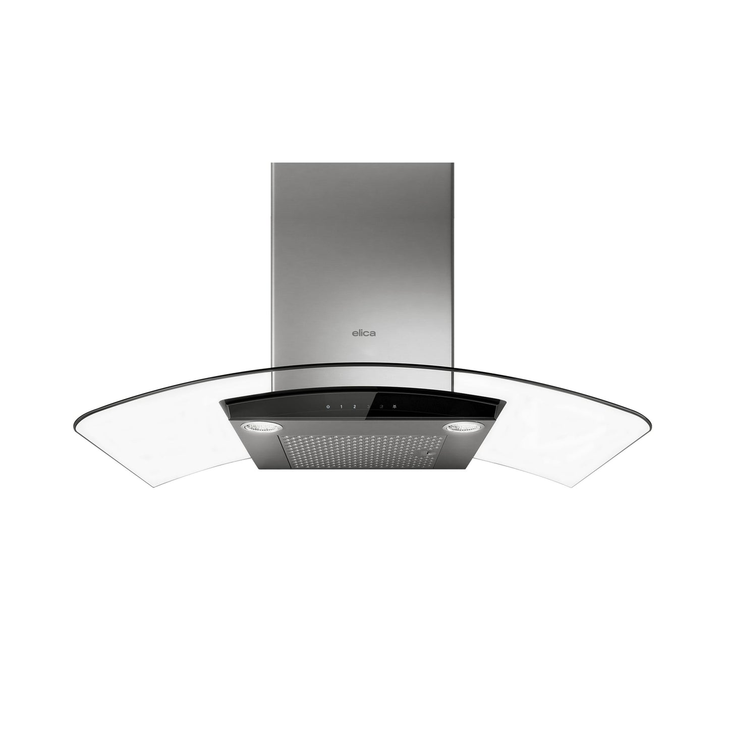 ELICA COMO Wall Mount Range Hood 30" wide - 600CFM in Stainless Steel On Black - ECM630S3
