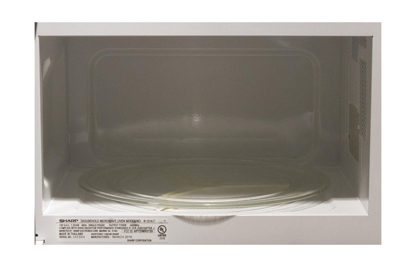 SHARP 1.5 cu. ft. 1100W in Stainless Steel Sharp Over-the-Counter Carousel Microwave Oven - R1214TY