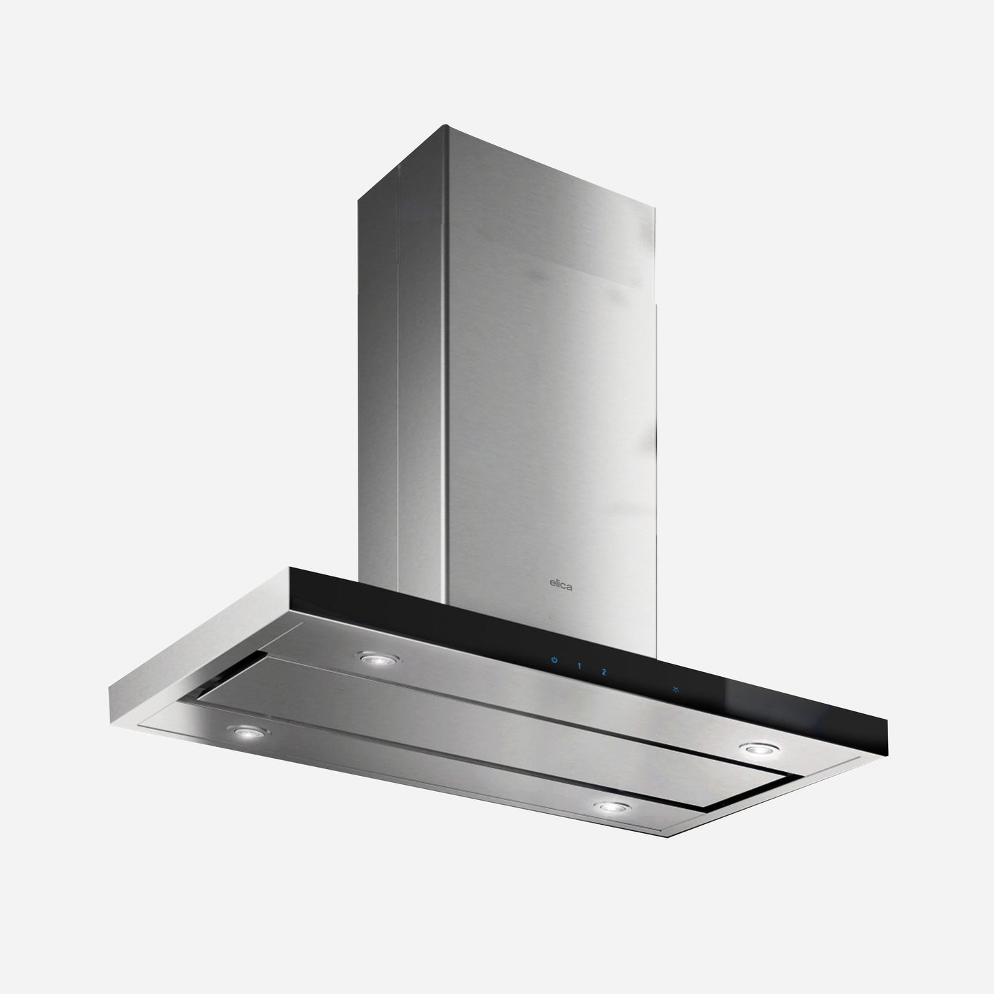 ELICA SALICE Island Range Hood 36" wide - 600CFM in Stainless Steel On Black - ESL636S3