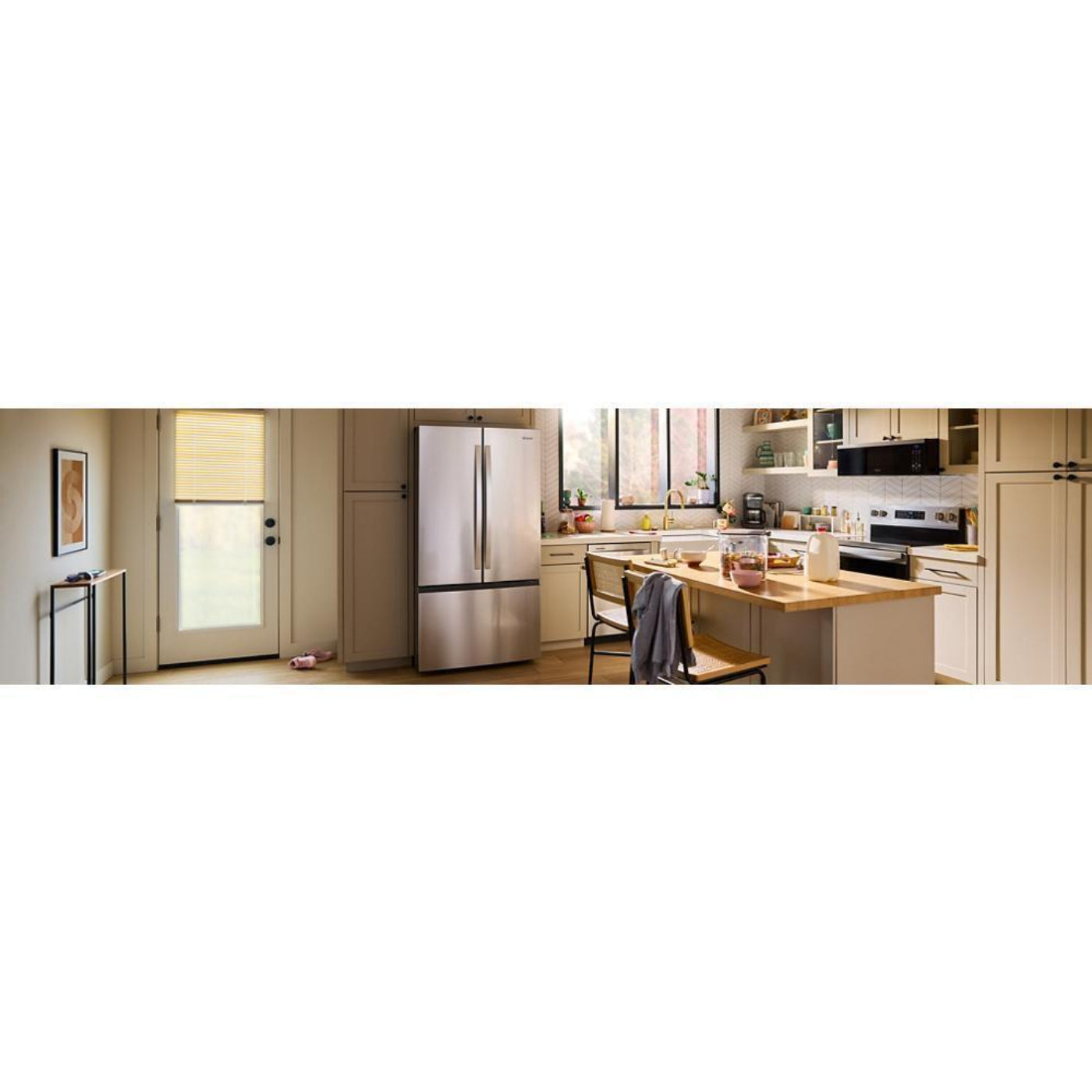 WHIRLPOOL 36-Inch French Door Refrigerator with Interior Water Dispenser - 31 cu. ft. Stainless - WRFF3336SZ
