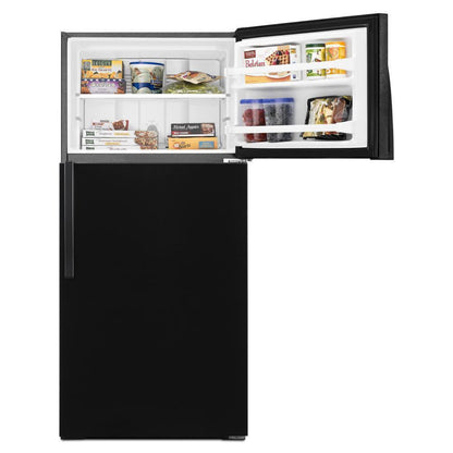 WHIRLPOOL 28-inch Wide Top Freezer Refrigerator - 14 Cu. Ft. Black - WRT104TFDB