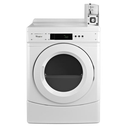 WHIRLPOOL COMMERCIAL 27" Commercial Electric Front-Load Dryer Featuring Factory-Installed Coin Drop with Coin Box White - CED9150GW