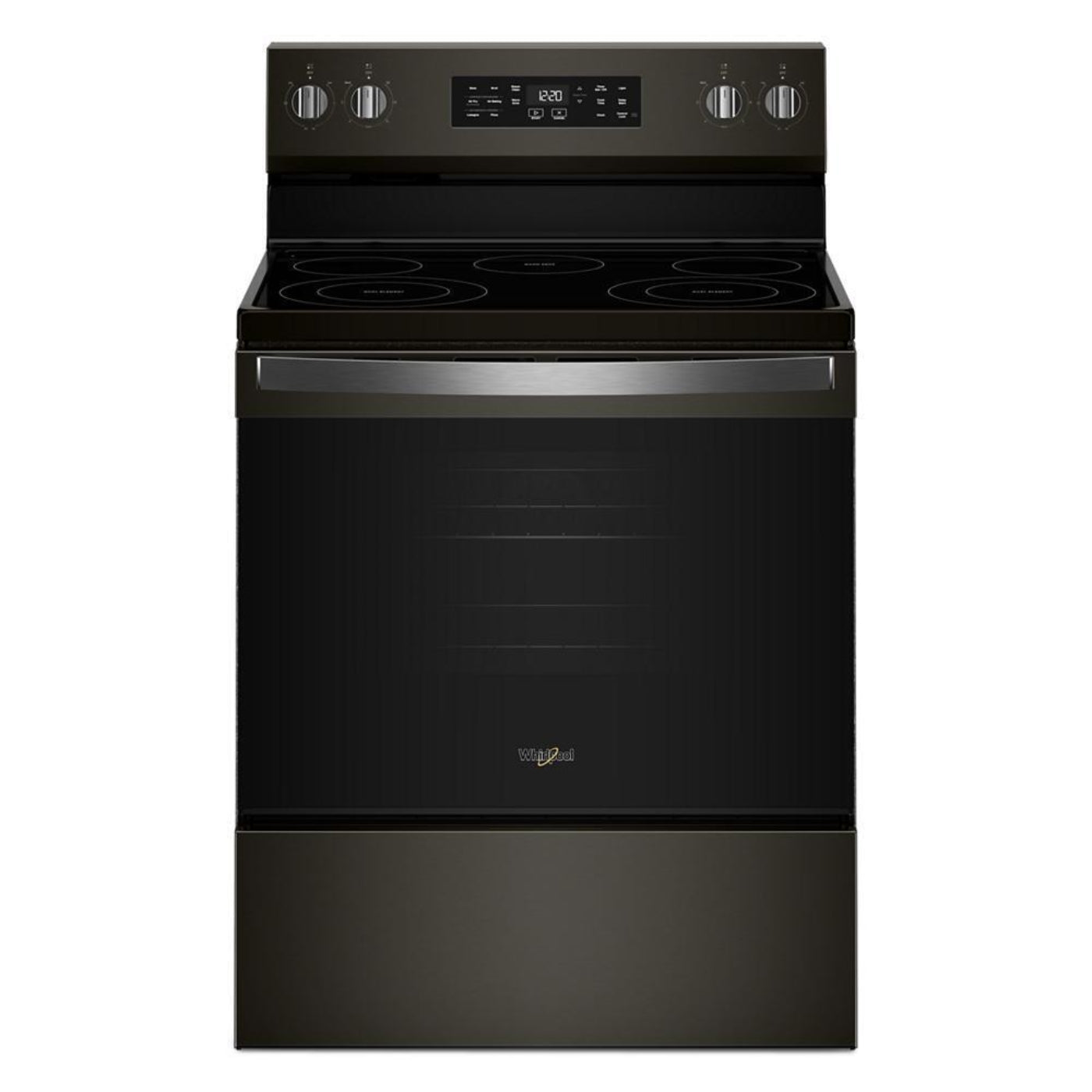 WHIRLPOOL 30-inch Electric Range with Air Cooking Technology and Steam Clean Black in Stainless Steel - WFES4530SV
